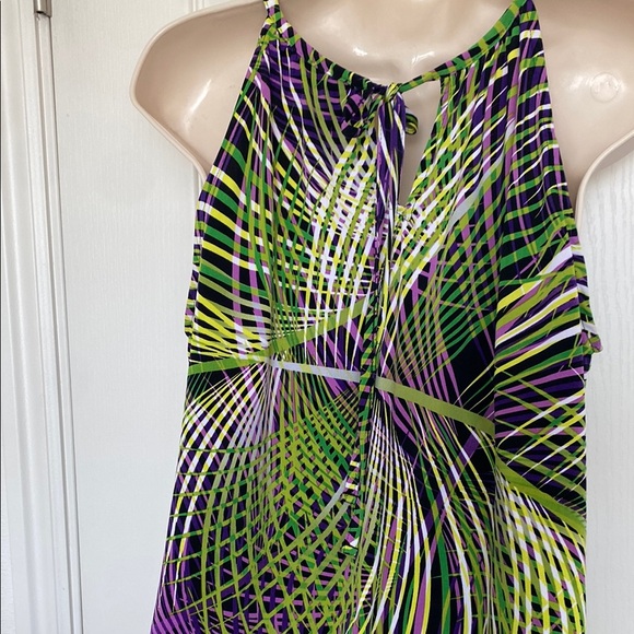 Worthington Women's Multicolor Abstract Sleeveless Top - Picture 5 of 8